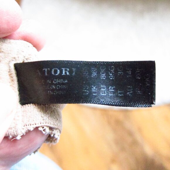 NATORI Beige Feathers Plunge T-Shirt Underwire Bra size 36G - Picture 5 of 5